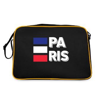 Paris en France Français couleurs - Sac Retro - noir/or - Dos