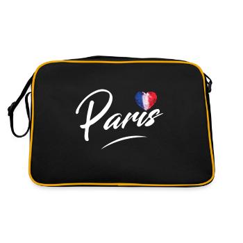 Paris France Français Bonjour - Sac Retro - noir/or - Dos