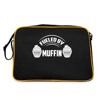 Filled with muffins and cream tarts - Retro Bag - black/gold - Back