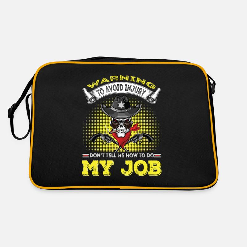 Warning Sheriff at work Retro Bag