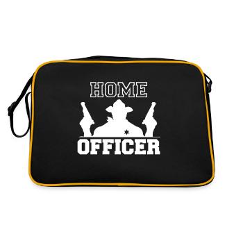Sheriff Home Officer Sheriffstern Pistolen - Retro Tasche - Schwarz/Gold - Hinten