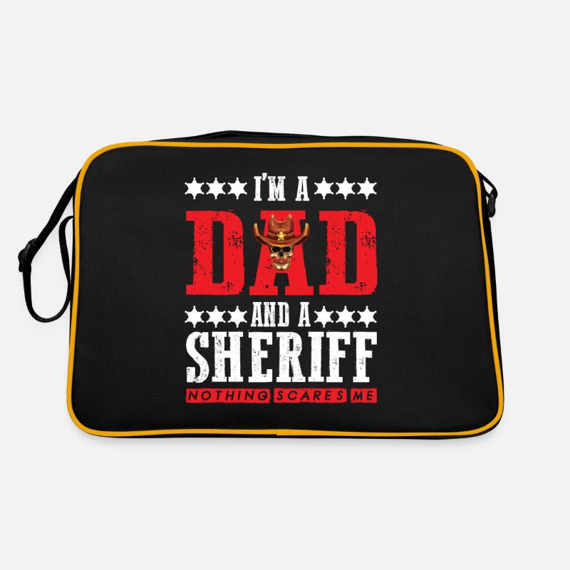 Sheriff Dad fearless with sheriff's star Retro Bag