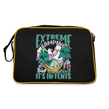 Extrem Camping is In Tents - Campen Zelten Natur - Retro Tasche - Schwarz/Gold - Hinten