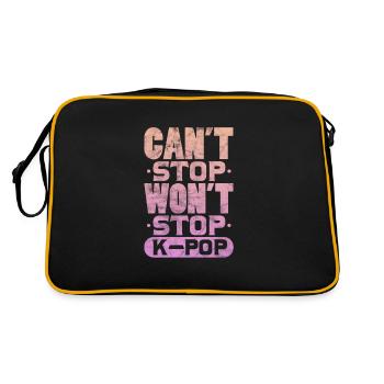 K-Pop Korean Music Pop Korea Kpop Gift - Retro Bag - black/gold - Back