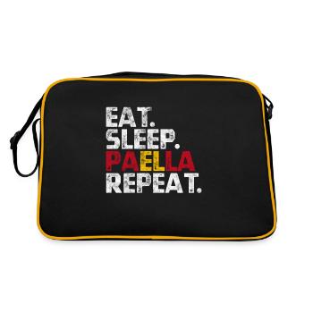 Spain Spanish Paella Spanish Holiday Gift - Retro Bag - black/gold - Back