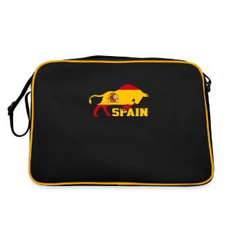 Spanien - Retro Tasche - Schwarz/Gold - Hinten