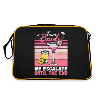 Team Bride JGA Bachelor Party Polter Girls - Retro Bag - black/gold - Back