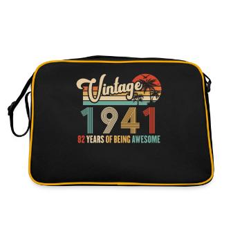 Vintage Année 1941 Anniversaire 82 Ans Idée Cadeau - Sac Retro - noir/or - Dos