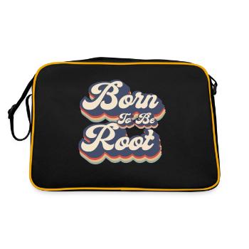 Linux Retro Born To Be Root for Nerds - Retro Bag - black/gold - Back