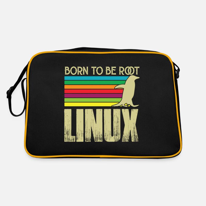 Linux Born to be root Admin Linux Retro Bag