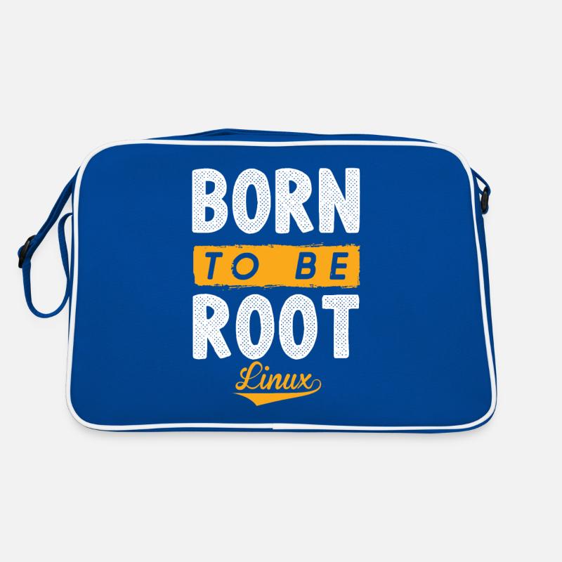 Linux Born To Be Root Penguin Nerd Geek Retro Bag