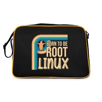 Born To Be Root Linux Nerd for Coding - Retro Bag - black/gold - Back