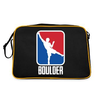 Bouldering Climbing Climbing Wall Climbers Mountains - Retro Bag - black/gold - Back