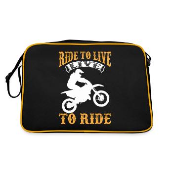 Motocross Ride Offroad Bike Moto Race - Sac Retro - noir/or - Dos