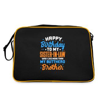 Cadeau de Big Brother Sibling Sister - Sac Retro - noir/or - Dos