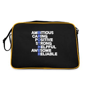 Cadeau de Big Brother Sibling Sister - Sac Retro - noir/or - Dos