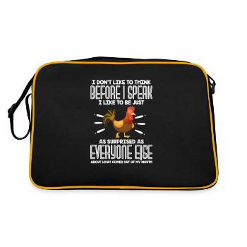 Poulet Farm Volaille Coq Poulets Cadeau - Sac Retro - noir/or - Dos