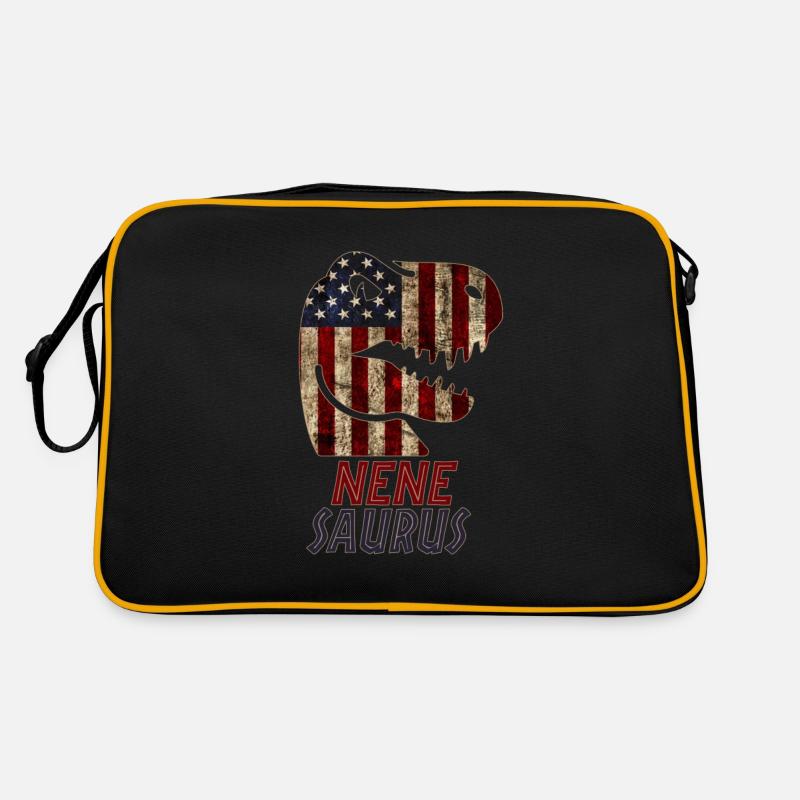 Patriotic Nene Dinosaur Retro Tasche