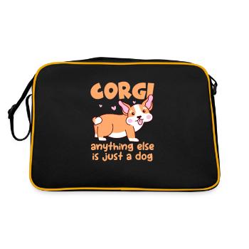 Corgi - Retro Tasche - Schwarz/Gold - Hinten