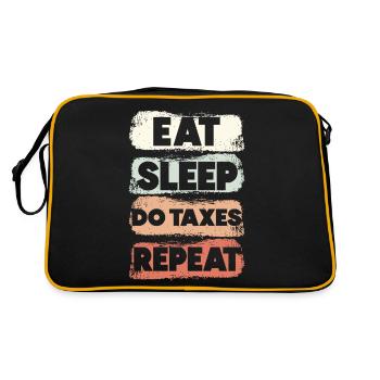 Manger des taxes sur le sommeil fait répéter la taxe - Sac Retro - noir/or - Dos