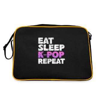 K-Pop Musique Coréenne Pop Corée Kpop Cadeau - Sac Retro - noir/or - Dos