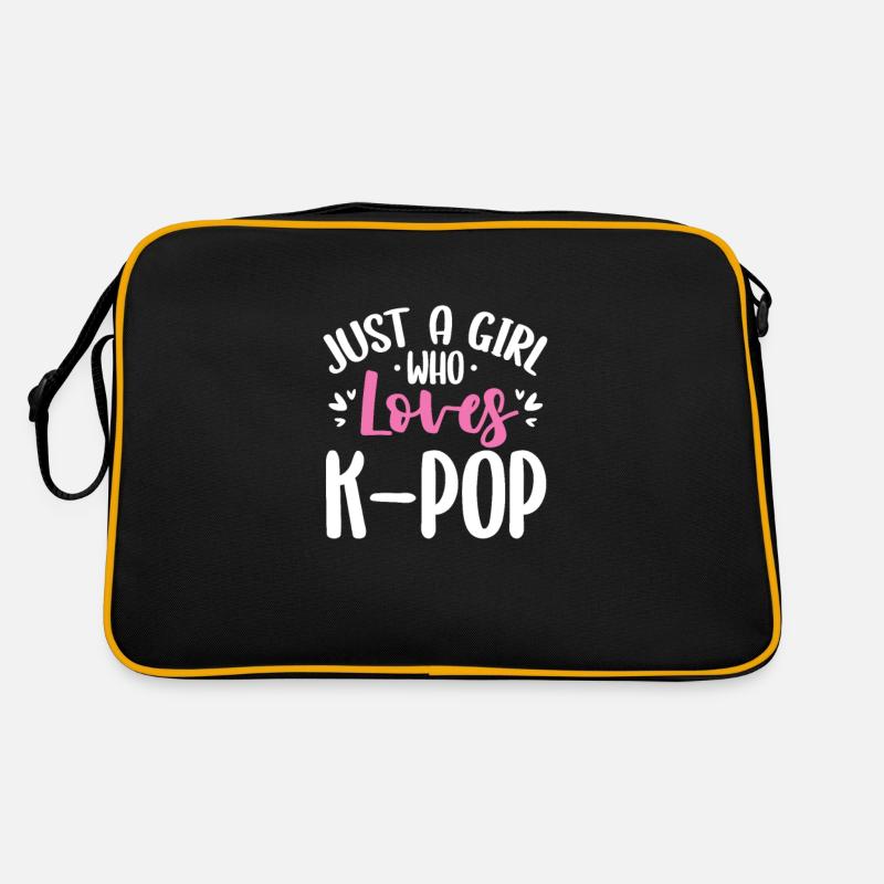 K-Pop - Retro Tasche - Schwarz/Gold