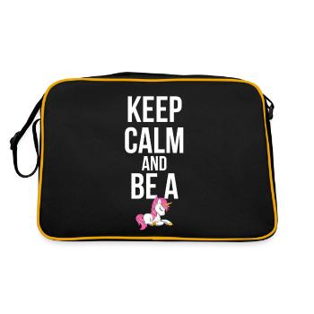 Einhorn Restez calme et soyez une licorne - Sac Retro - noir/or - Dos