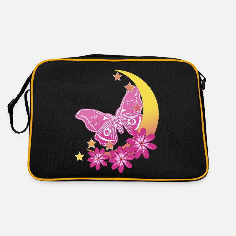 Moth Rose Moon Occult Moth Goth Retro Bag