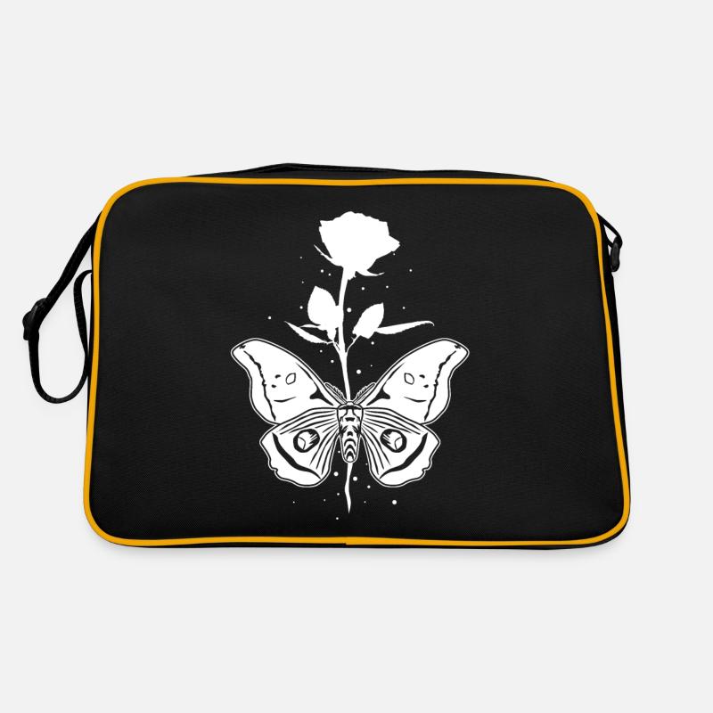 Moth Rose Occult Motte Mystical Goth Retro Tasche