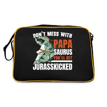 Ne jouez pas avec Papasaurus au paléontologue Dino - Sac Retro - noir/or - Dos