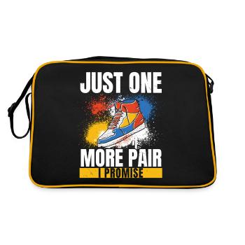 Une seule paire de plus que je promets collectionneur de chaussures - Sac Retro - noir/or - Dos