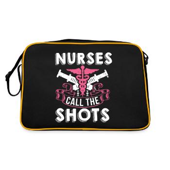 Nurse to the syringes - Retro Bag - black/gold - Back