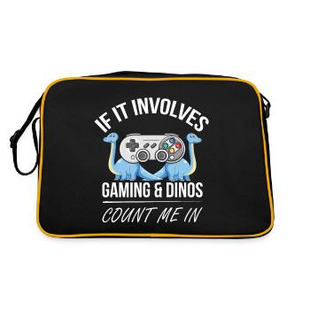 Dinosaur Console Games - Retro Bag - black/gold - Back