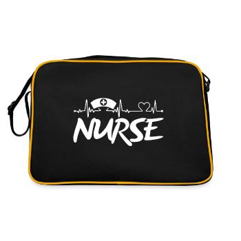 Nurse Heartbeat First Aid Emergency - Retro Bag - black/gold - Back