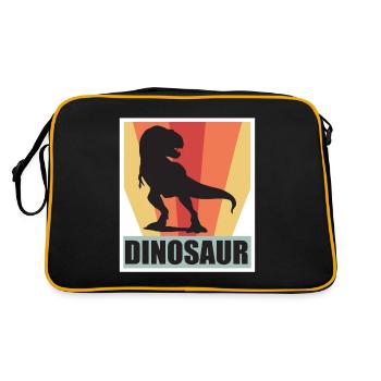 Dinosaur Retro T-Rex Dino Cretaceous - Retro Bag - black/gold - Back