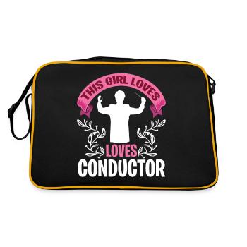 La fille adore diriger des chefs d’orchestre avec une baguette - Sac Retro - noir/or - Dos