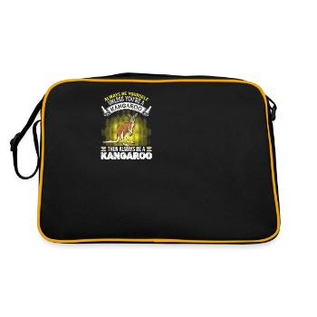 Kangourou sois toi-même Australie Faune - Sac Retro - noir/or - Dos