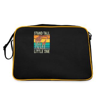 Giraffe tall small giraffe Africa - Retro Bag - black/gold - Back