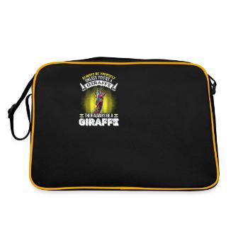 Girafe Soyez vous-même Safari Afrique Jungle - Sac Retro - noir/or - Dos