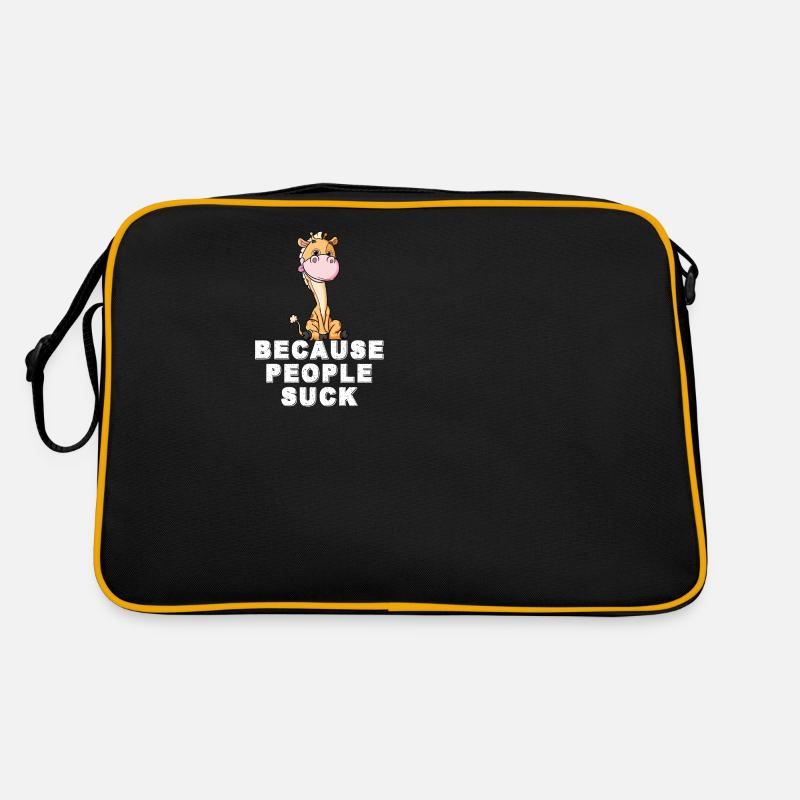 Böse Giraffe Afrika Safari Savanne Retro Tasche
