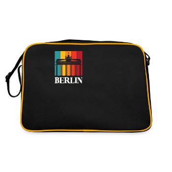Berlin Retro Brandenburg Gate Allemagne - Sac Retro - noir/or - Dos