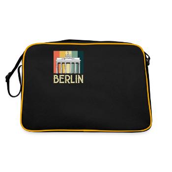 Berlin Vintage Porte de Brandebourg Allemagne - Sac Retro - noir/or - Dos