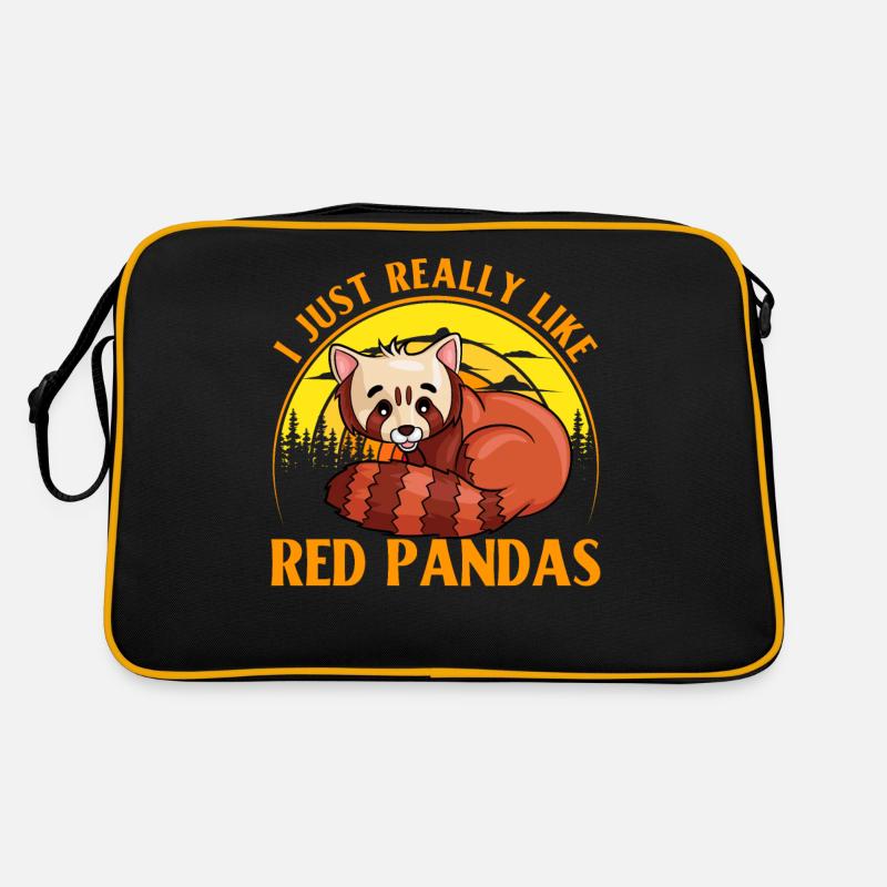 J’aime vraiment les pandas roux Sac Retro