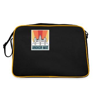 Angkor Wat Retro Cambodge Temple Asie - Sac Retro - noir/or - Dos