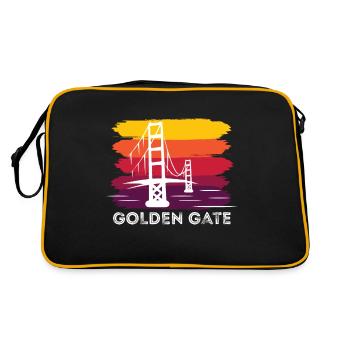 Golden Gate Retro Baie de San Francisco Californie - Sac Retro - noir/or - Dos
