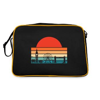 London Sunrise Big Ben Tower Bridge London Eye - Sac Retro - noir/or - Dos