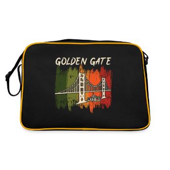 Golden Gate Retro Bridge San Francisco Californie - Sac Retro - noir/or - Dos