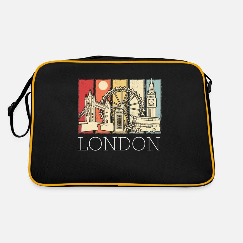 London Skyline Phone Booth Big Ben Double-Decker Retro Bag