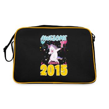Licorne du 7ème anniversaire - Sac Retro - noir/or - Dos