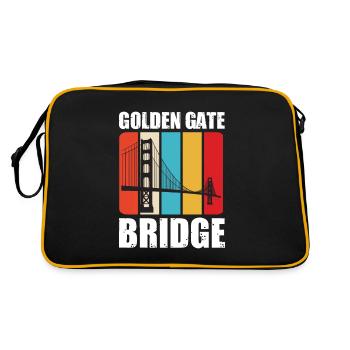 Golden Gate Bridge Californie Baie de San Francisco - Sac Retro - noir/or - Dos
